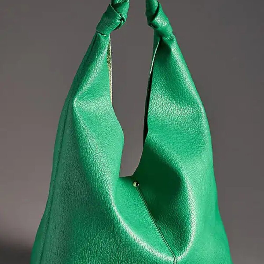 The Love Knot Slouchy Bag, Kelly Green, Like New